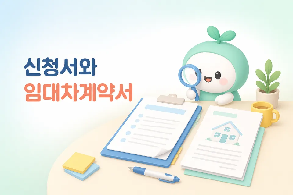 사업자등록 준비 서류를 차례로 확인하는 장면입니다.