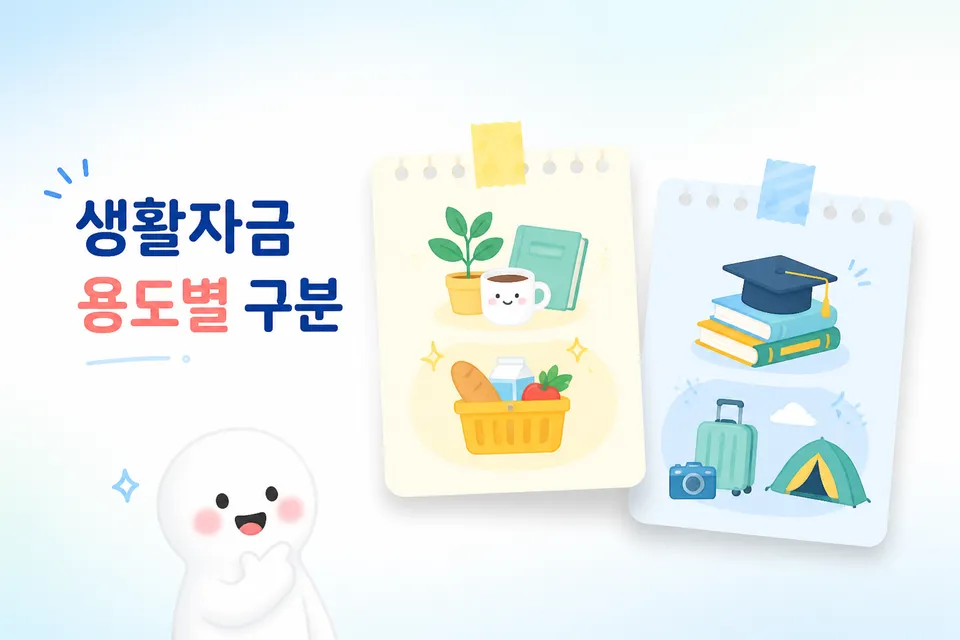 일반생활자금과 특정용도자금의 구분을 설명하는 이미지입니다.