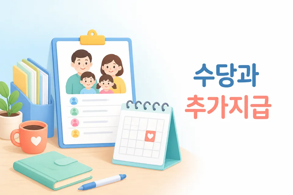 구직촉진수당과 추가지급 안내를 확인하는 장면입니다