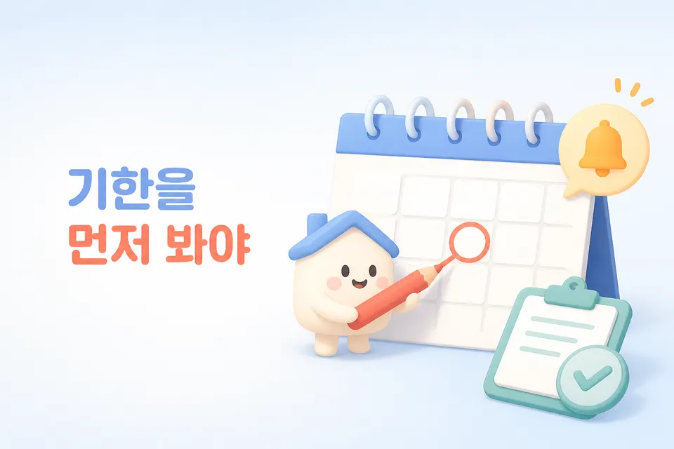 계약일 기준으로 신고 기한을 확인하는 장면입니다.