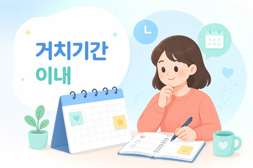 상환 기간을 달력으로 확인하는 장면입니다.